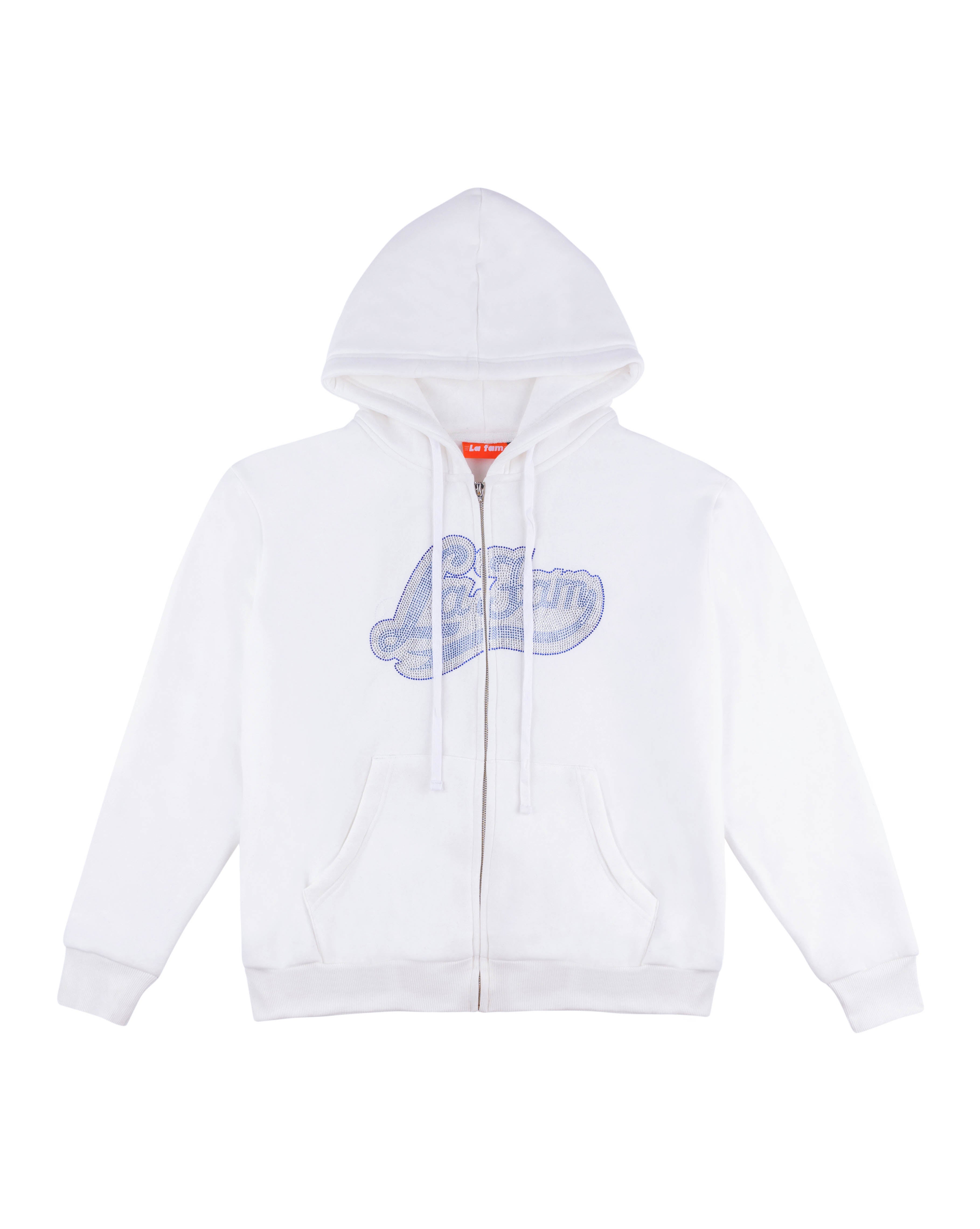 La fam Amsterdam WHITE VARSITY JACKET-