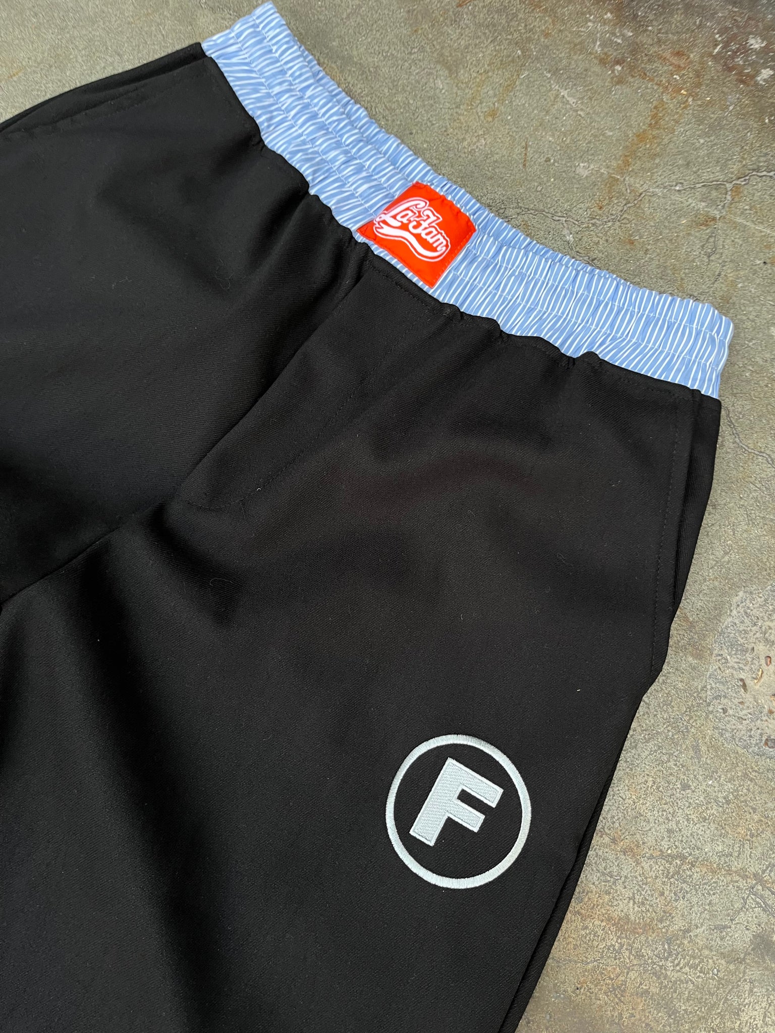 fancy boxer trouser black