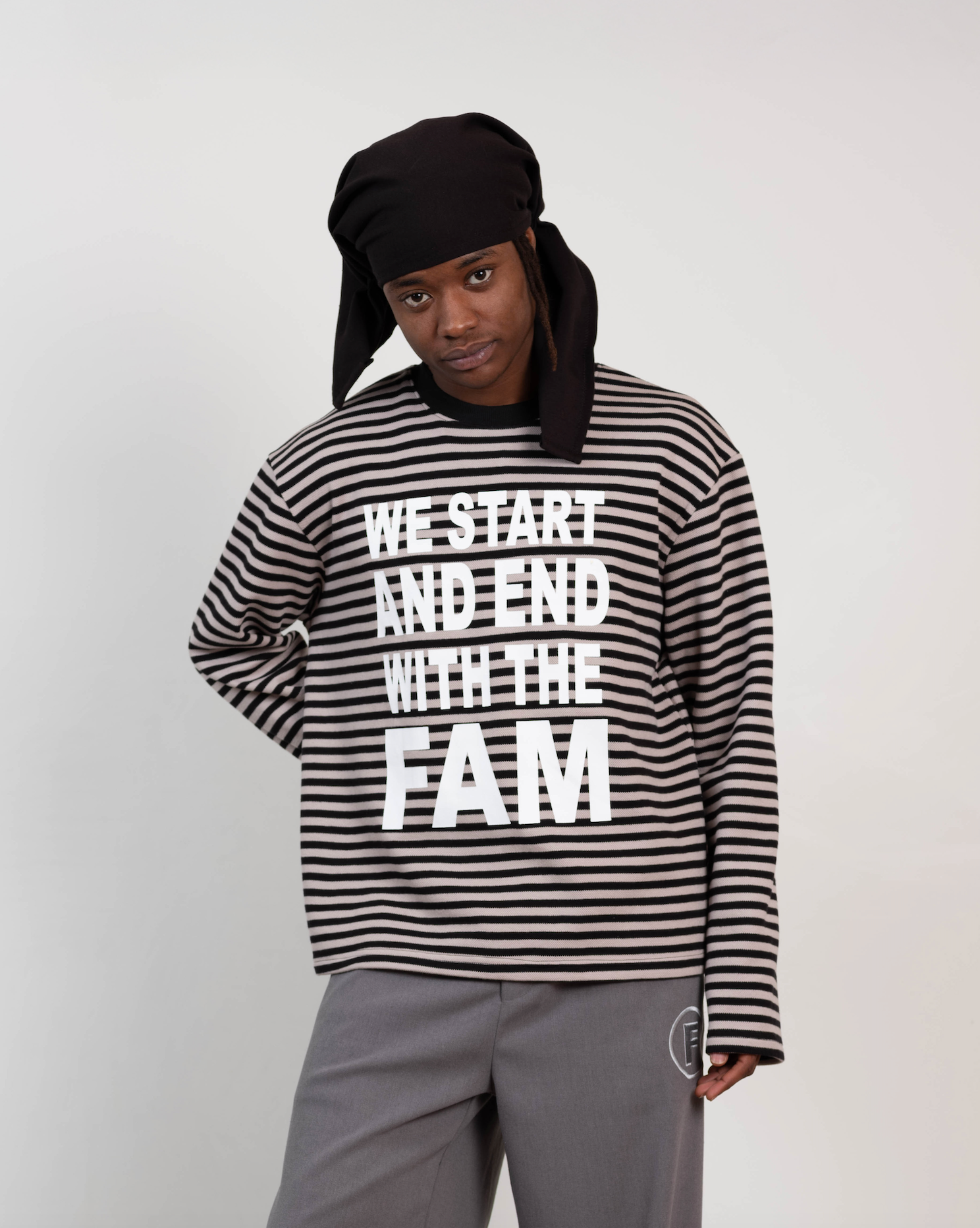 striped wsaewtf longsleeve black/grey