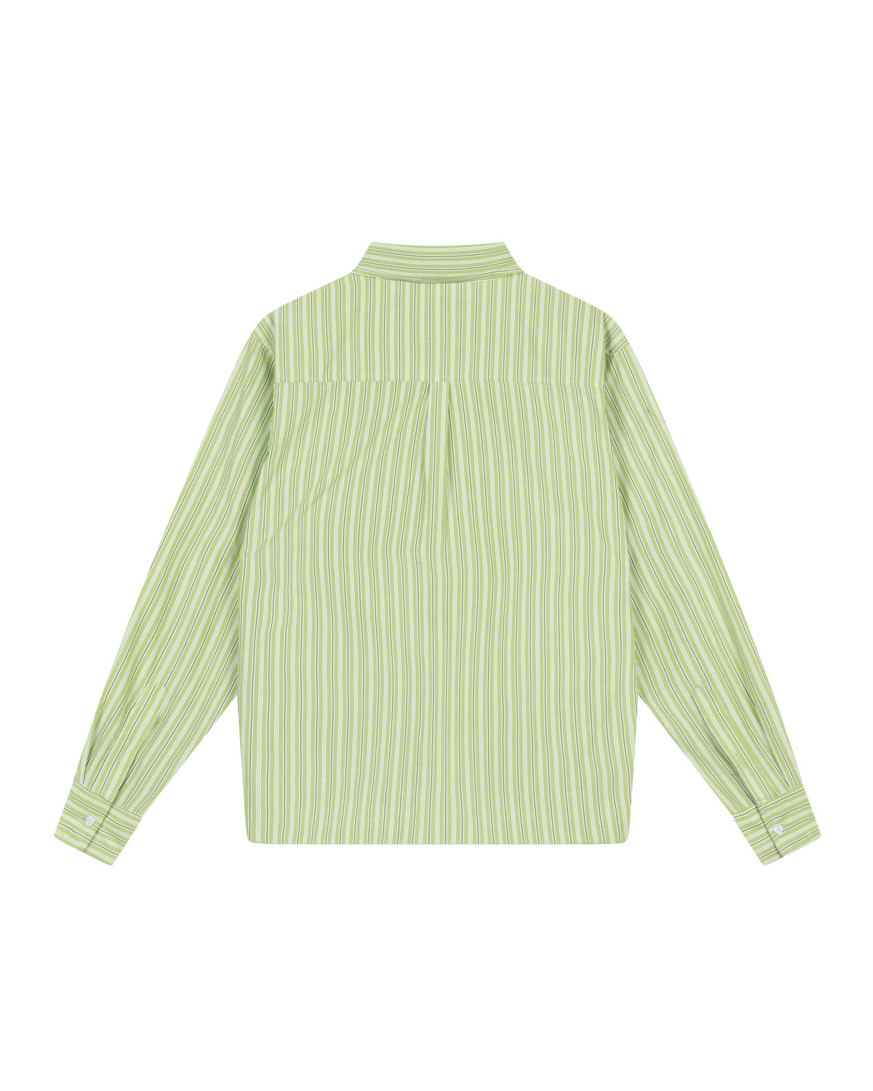 striped f circle shirt green