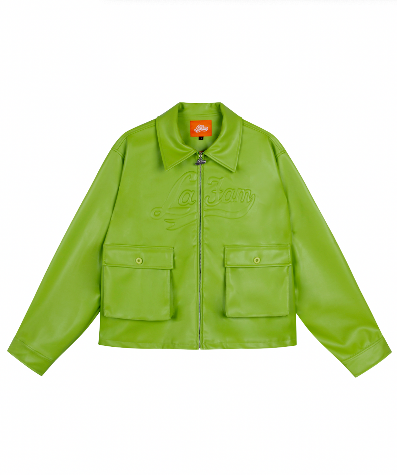 new green varsity jacket