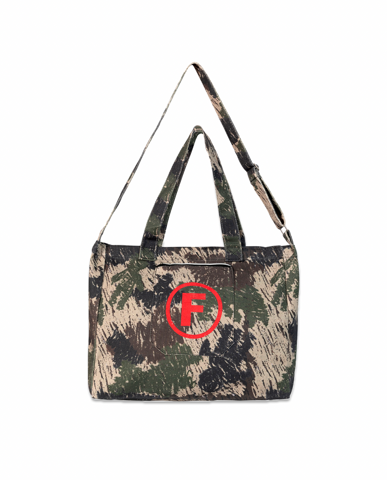 camo red totebag