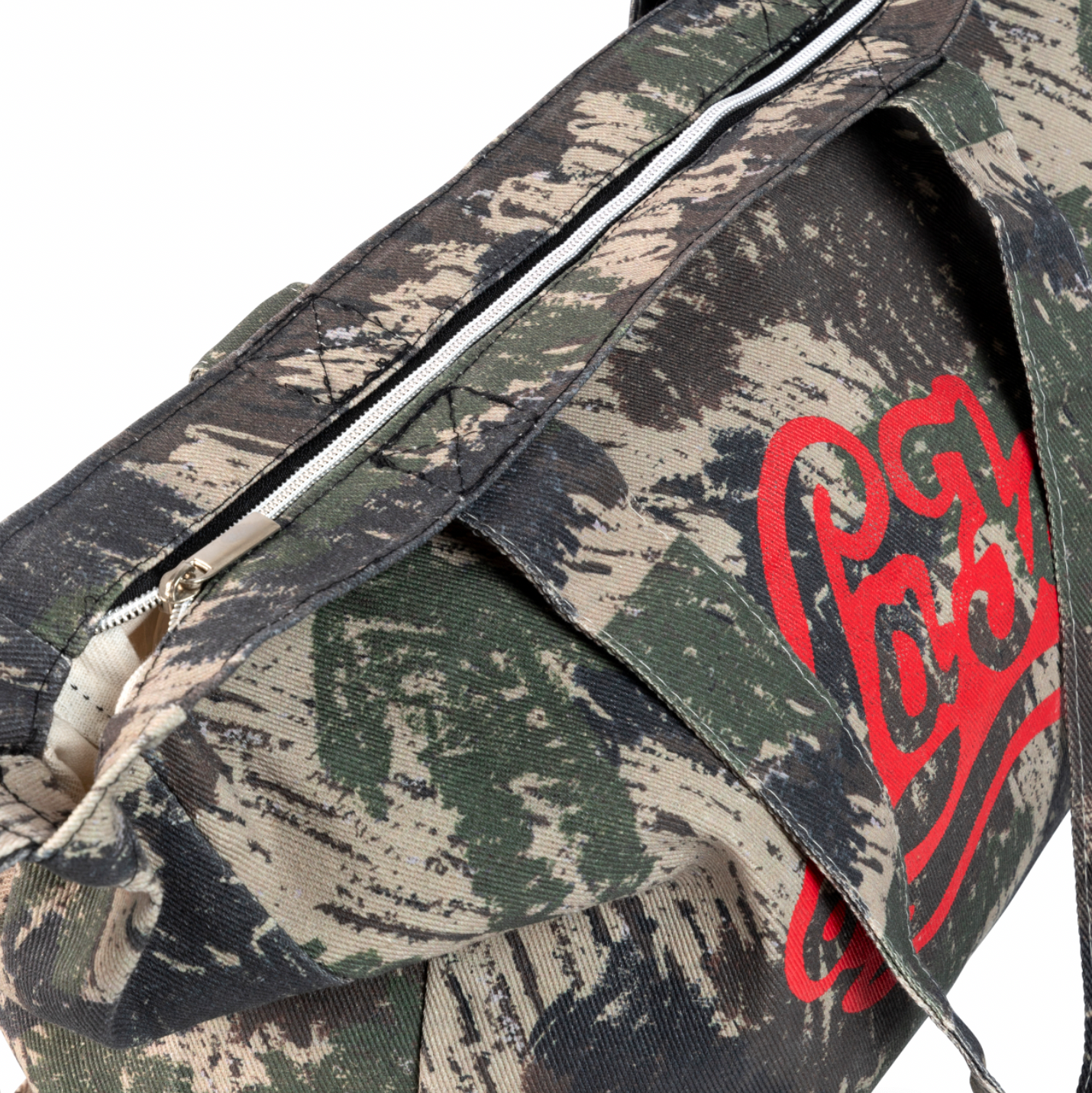 camo red totebag