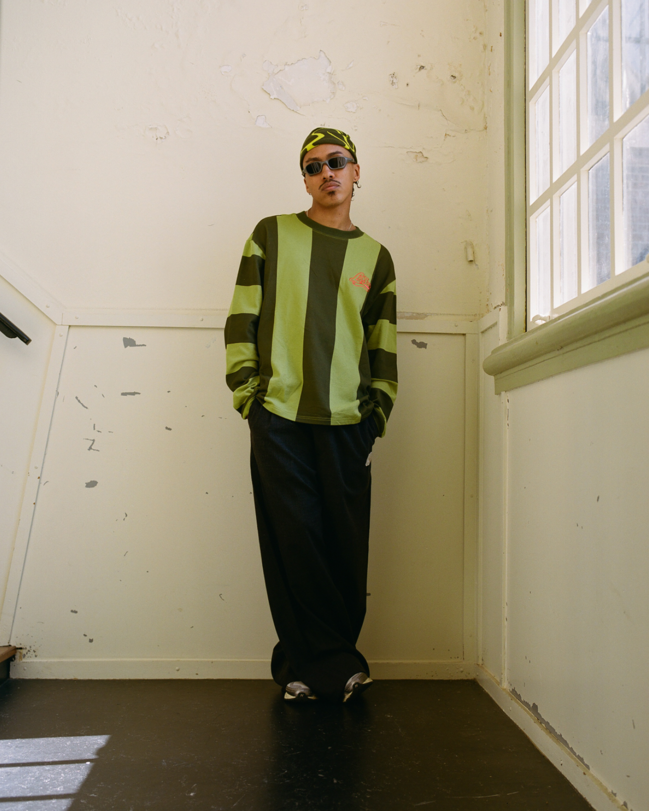 green striped long sleeve