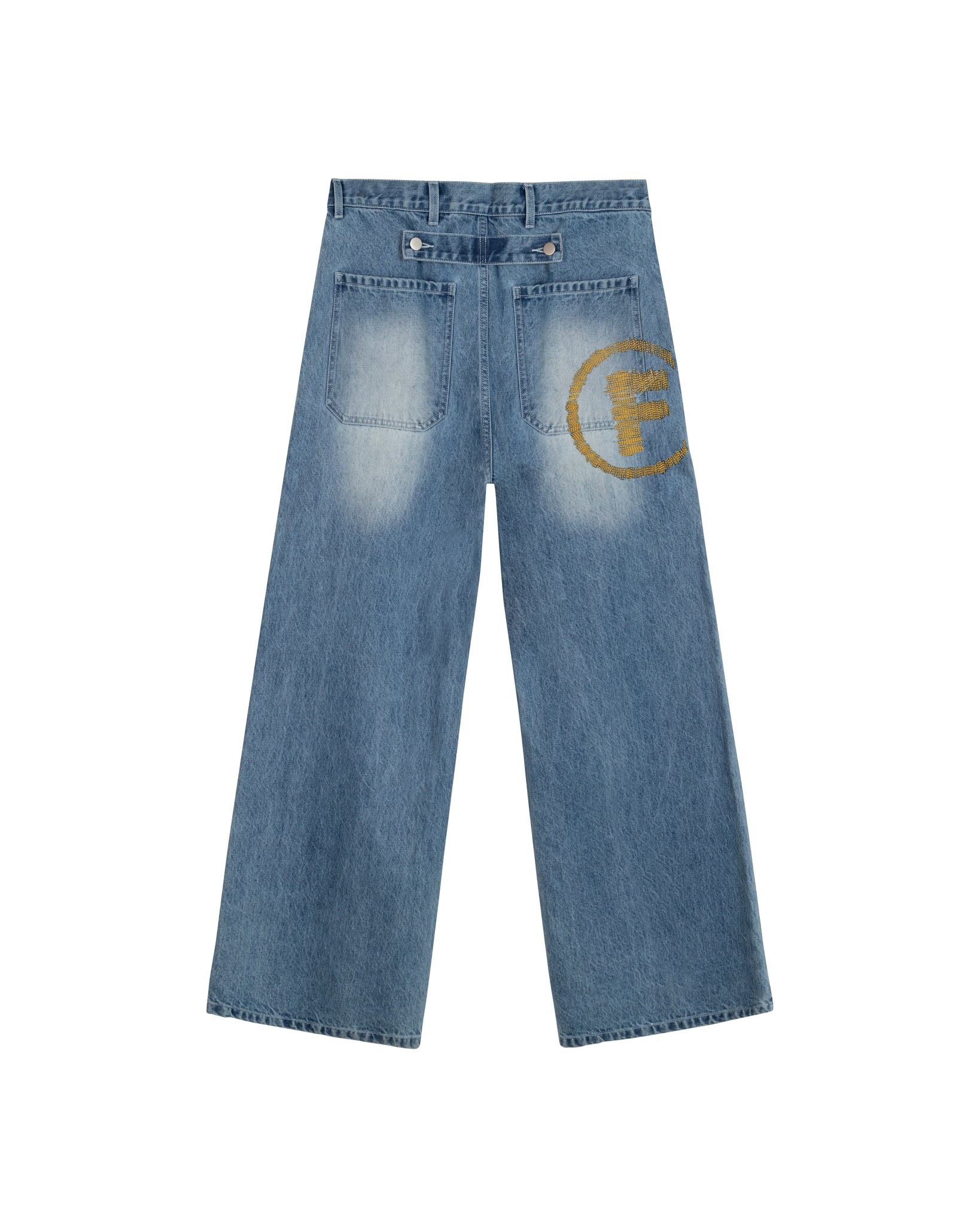 F closure blue Jeans