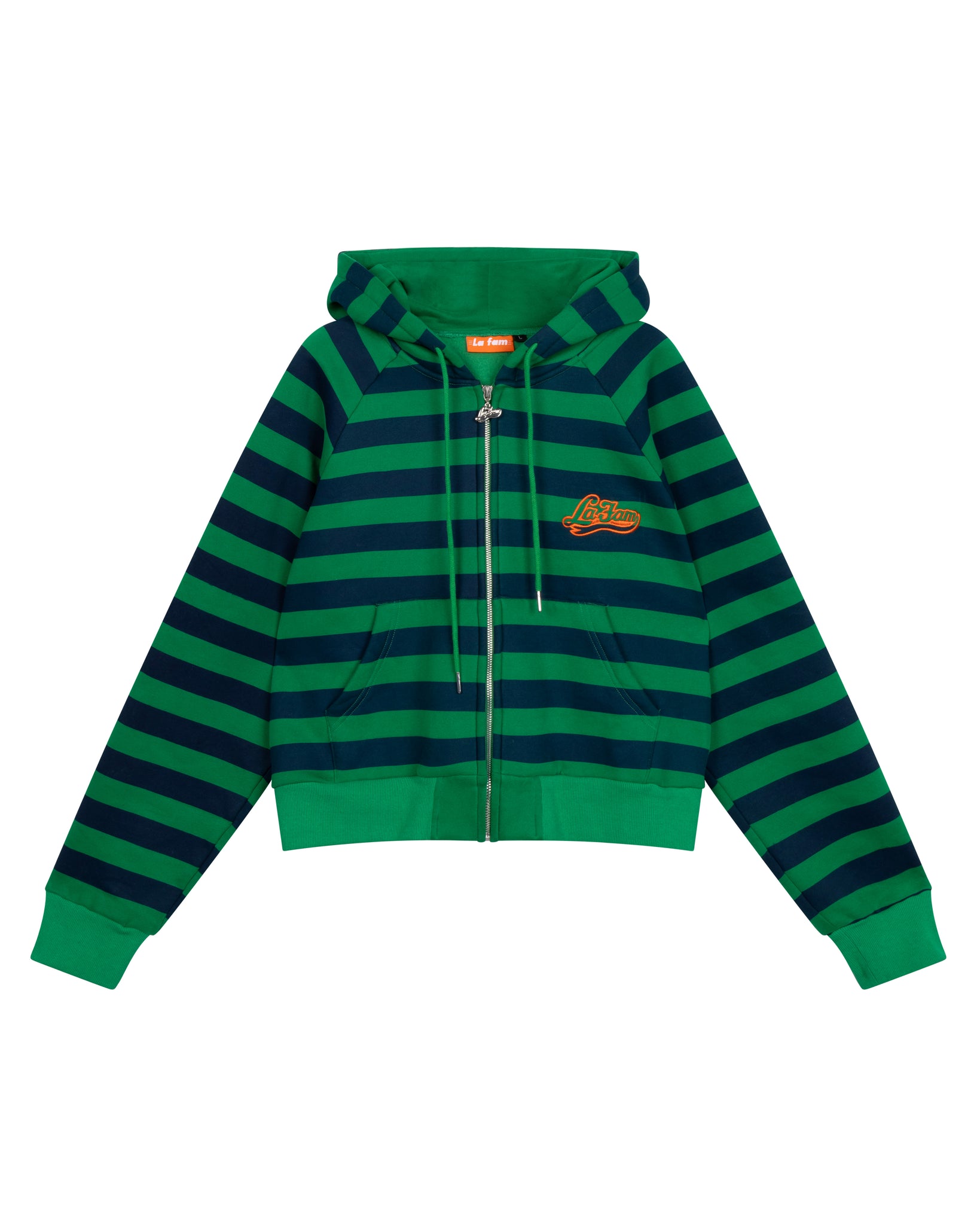 Striped zipper blue/green